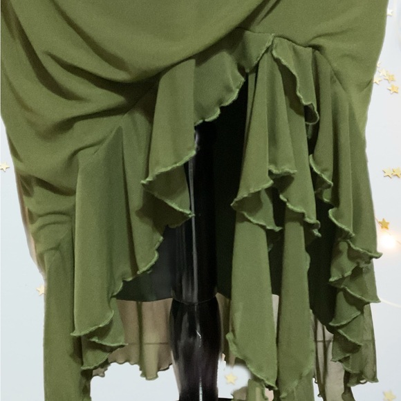 Elegant Olive Green Dress - Picture 5 of 5